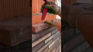 Кладка ригельного кирпича. #ригельныйкирпич #каменщики