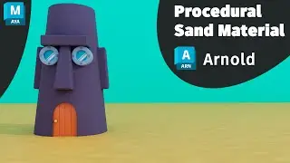 Procedural Sand Material Arnold Renderer | MtoA | Autodesk Maya | Material de Arena | 001