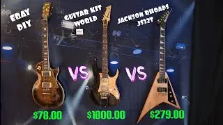 JACKSON RHOADS  vs  GUITAR KIT WORLD JEM   vs   Ebay  Les Paul  DIY kit