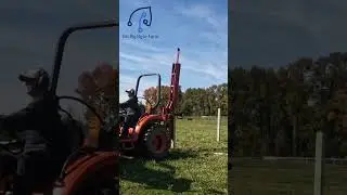 How do you drive fence posts? #horsefarm #satisfying