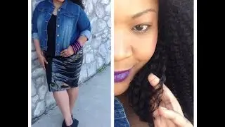 Plus Size Wet look Vinyl Skirt (weekend flow casual) quickie