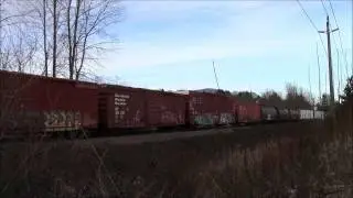 CP 9365 West (Mixed) @ Mission West BC 22FEB15 ES44AC 9365 Leading