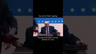 President Donald Trump sign&rsquo;s executive orders January 20, 2025
