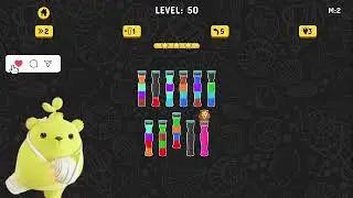 BRAIN TRAINING : LEVEL 50 ALOMST TOOK ME OUT COLOR WATER SORT 3D