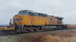 UP AC4400CW Power On CP Train 199 At Delta British Columbia