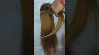 💛 Easy Half Ponytail Hairstyle 💛Long Hair ke liye Simple & Stylish Look ✨