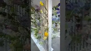 Green Import artificial flower boards of tulips, peony and cherry blossoms