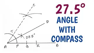 HOW TO CONSTRUCT 27.5 DEGREE ANGLE || USING PENCIL COMPASS || In Hindi