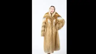 Model in Red Fox Fur Coat