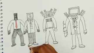 How to draw Titan speaker man,Big speakerman, Titan TV man,old TV man colouring l #skibiditoilet