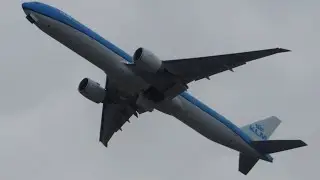 KLM Boeing 777-300ER [PH-BVW] takeoff from PDX
