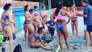 Beach Handball chicas Argentina (Las Kamikazes) vs Uruguay - Penales final - Mundial Budapest 2016