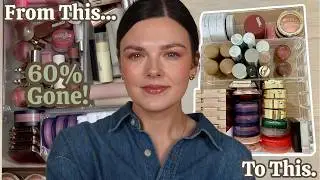 My BIGGEST Blush Declutter EVER! 60% Gone!
