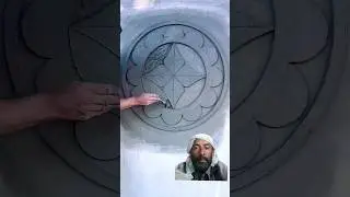 Beautiful Wall Art with Cement & Plaster | Handmade Design #Shorts#viralshorts