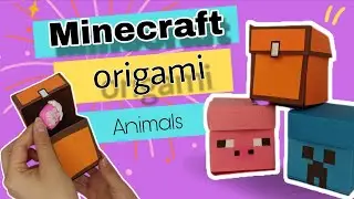 Minecraft Origami Box | Creeper, Chest
