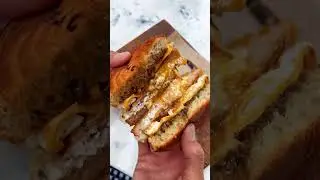 How We Make Our Breakfast Croissant Pucks! #foodvideo #chefs #shorts