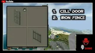 ⬜mini block craft 3d || How To craft cell door & Iron fence in survival mode crafting recipes