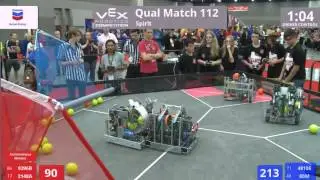VEX Worlds 2016 - VRC Middle School - Spirit - Qual 112 (9296B 2148A) 184 vs 144 (4810E 80M)