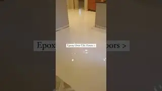 Check out these epoxy floors done over tile! #shortsvideo