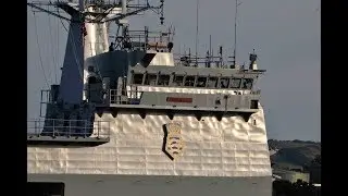 THE BRAZILIAN FLAG FLIES OVER HMS OCEAN! PHM ATLANTICO A140 AT DEVONPORT NAVAL BASE - 3rd July 2018