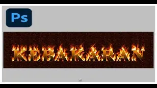 cara membuat efek teks api di photoshop
