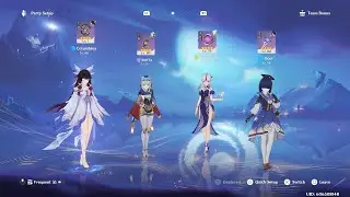Genshin Impact Combat Demo (𝐖𝐋 𝟓, 𝐀𝐑 𝟒𝟓): Columbina+Ineffa+Ningguang+Ooo&deg;(Hydro Manekin) - see note