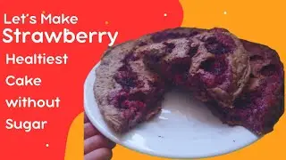 The Healthiest Strawberry Cake (that actually tastes good). #strawberrycake