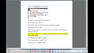 Fix VLC Player Codec Error