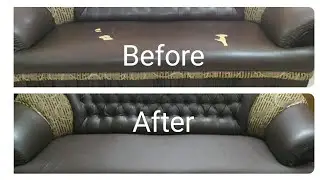 DIY : How to fix peeling leatherite sofa at home | How to repair 3 seater leatherite sofa at home