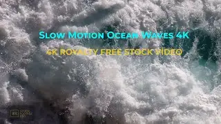 Relaxing Slow Motion Ocean Waves 4K: Calm Sea Water & Peaceful Background (Royalty Free)