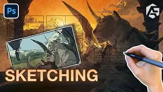 (3/8) Sketching and Painting in Photoshop | Easy Tools for Beginners