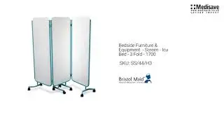Bedside Furniture Equipment Screen Icu Bed 3 Fold 1700 SS 44 H3