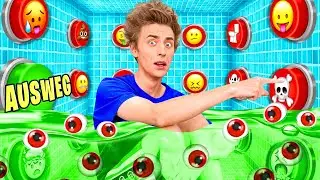 Unterwasser 100 geheimnisvolle Knöpfe.. Nur 1 wird dich aus der Box entkommen lassen!!