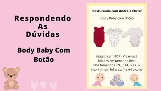 Body Com Botão no ombro - Aula 3 - Respondendo as Dúvidas.