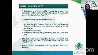 ICAP Awareness Session on Post Incorporation Compliance Requirements & Modes of Exit for Companies