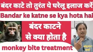 bandar ke katne se kya hota he | monkey bite treatment || part-2 || bandar ke katne par kya kare ||