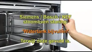 Stoomoven storing:  'Watertank bijvullen'.  Terwijl er voldoende water in zit!