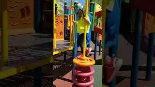 Outdoor Playground - Climbing and a Red Slide ❤ #childhood #4yearold #toddler #playground