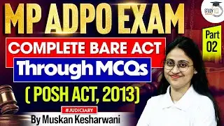 MP ADPO Exam | POSH Act 2013 | Muskan Mam | Studyiq judiciary