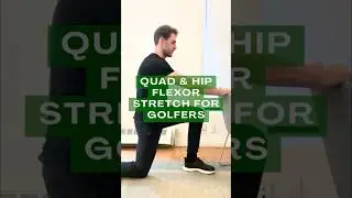 Tight hips may be holding back your swing. Try this hip & quad stretch you can do at home! #golf