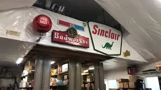 Vintage porcelain double sided Sinclair gas station sign
