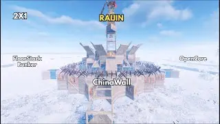 Raijin 2x1 Floorstack Bunker Base | Open Core + China Wall Defense | Rust Base Design