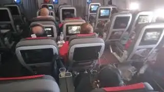 Austrian Airlines Boing 767 300 Premium Economy  class!