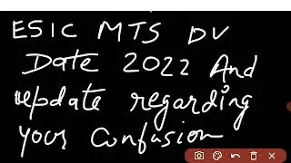 updates on esic mts dv 2022 #sbija2022 #esicudc2022 #esicmts2022 #sbiclerk