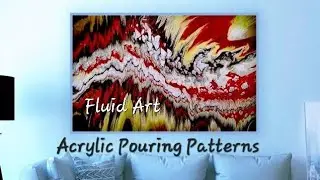 #53|🔥Fire Flames | Wandering Straight Cloud Pour | Acrylic Pouring Fluid Art Painting Techniques