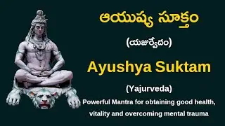 ఆయుష్య సూక్తం (యజుర్వేదం) ¦ Ayushya Suktam (Yajurvedam) ¦ Vedic Chants ¦ Namaskar TV