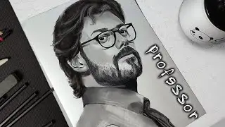 Drawing Professor from Money Heist | ARTIFONIA