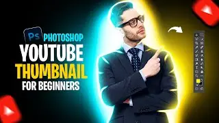 Make Glowing youtube thumbnails in Photoshop + FREE Actions | Beginners Tutorial