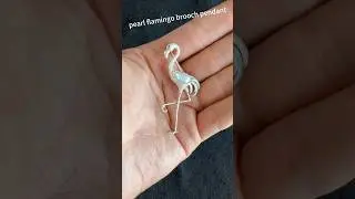 Each woman deserves a jewelry！Pearl Sri Lankan Sapphire Flamingo Brooch Pendant #jewelry #brooch