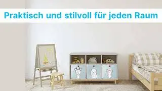 3 Kinder Aufbewahrungsboxen 33x33x33 cm - Grau